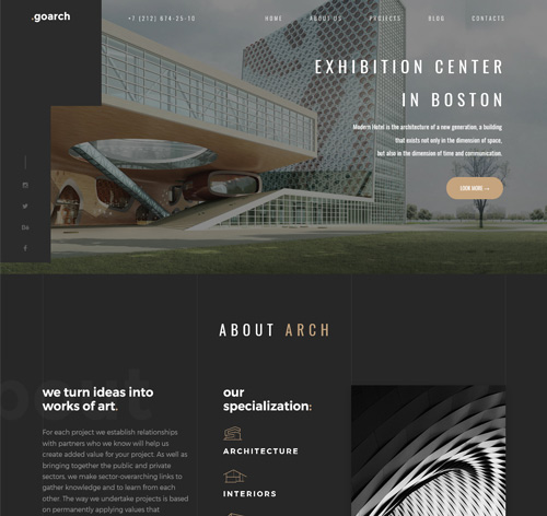 go.arch - Architecture & Interior Drupal 8 Theme