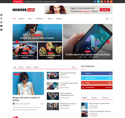 Newser - The Multiuse Drag and Drop News/Magazine WordPress Theme