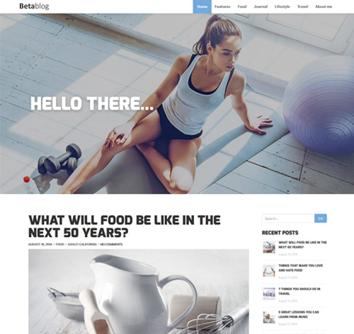 Beta-blog - Responsive WordPress Blog Theme