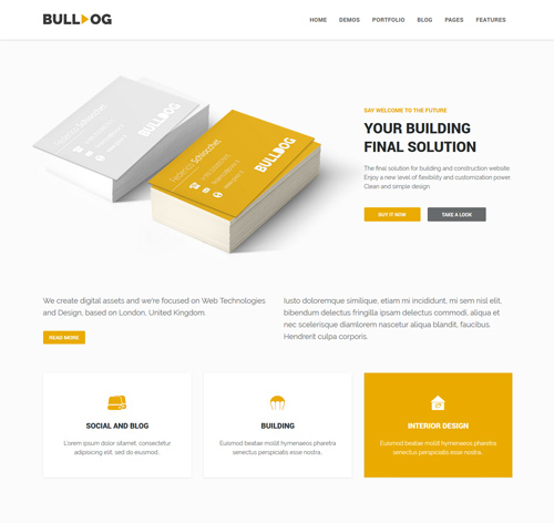 Bulldog - Construction - Architect - Building - Builder Multipurpose Theme