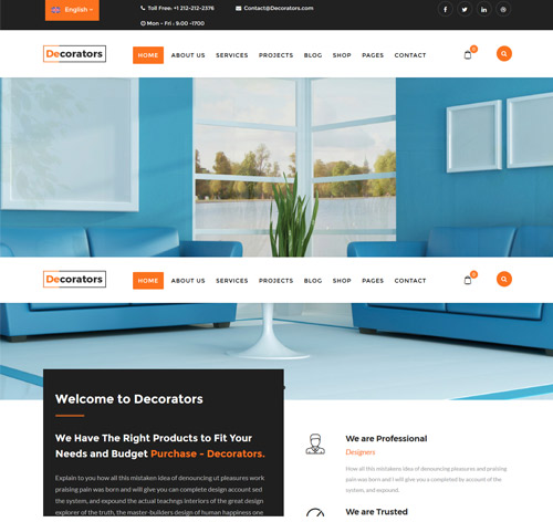 Decorators - Joomla Template for Architecture & Modern Interior Design Studio