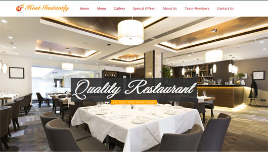 Restaurant Responsive Drag&Drop Website Builder