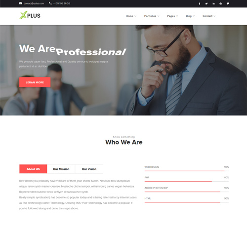 xPlus - Responsive Multipurpose Business Drupal 8 Theme