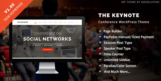 The Keynote - Conference / Event / Meeting WordPress Theme