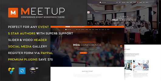 Meetup - Conference Event WordPress Theme