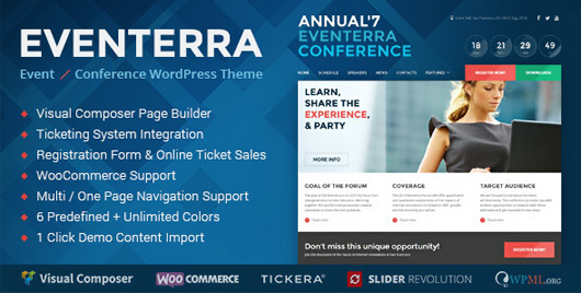 Eventerra - Event / Conference WordPress Theme