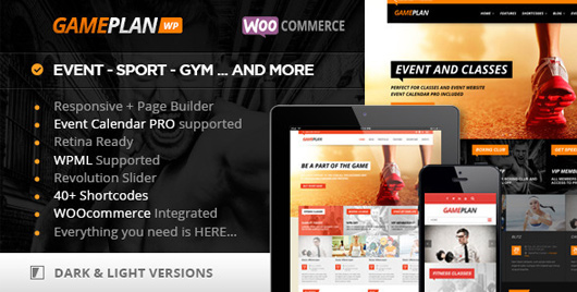 Gameplan - Event and Gym Fitness WordPress Theme