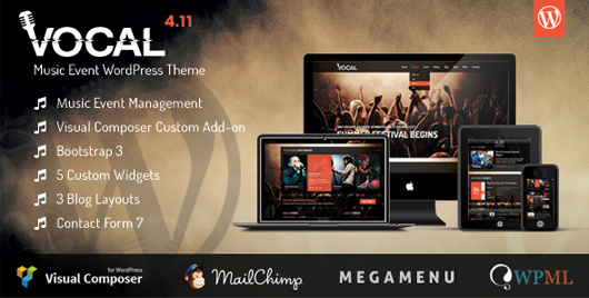 Vocal - Music Event WordPress Theme