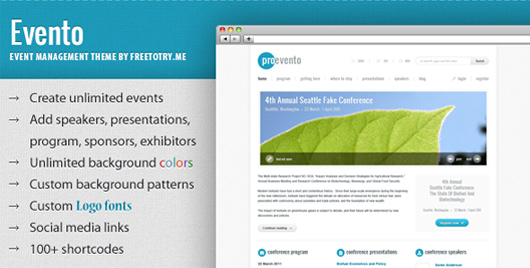 Evento - Event Management WordPress Theme