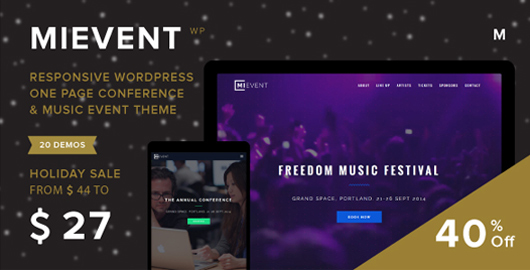 MiEvent - Responsive Event & Music WordPress Theme