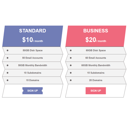 Pricing Table Style 71