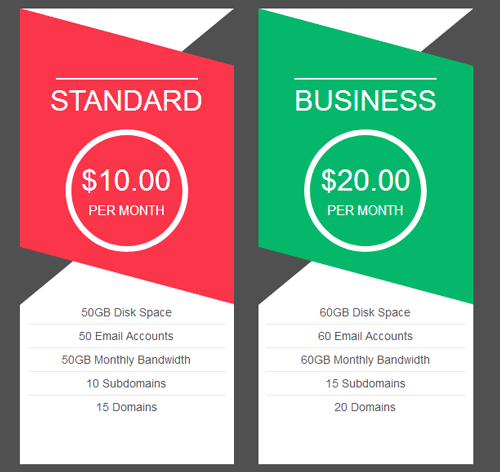 Pricing Table Style 76