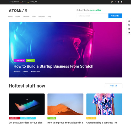 Atomlab - Multi-Purpose Startup WordPress Theme