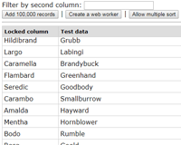 Dgtable : jQuery High-performance Table for Web Apps