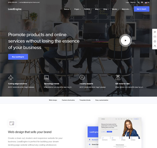 LeadEngine - Multi-Purpose WordPress Theme with Page Builder
