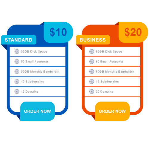 Pricing Table Style 79