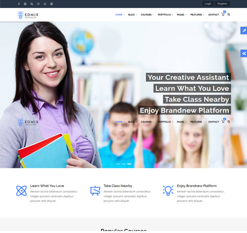 Edmix - Powerful Education, Courses Online Drupal 8.5 Theme