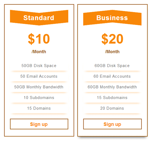 Pricing Table Style 83