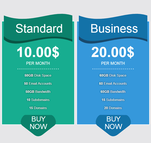 Pricing Table Style 85