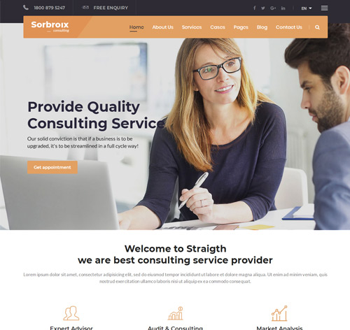 Sorbroix : Business Consulting WordPress Theme