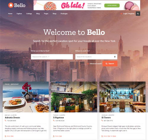 Bello - Directory & Listing WordPress Theme