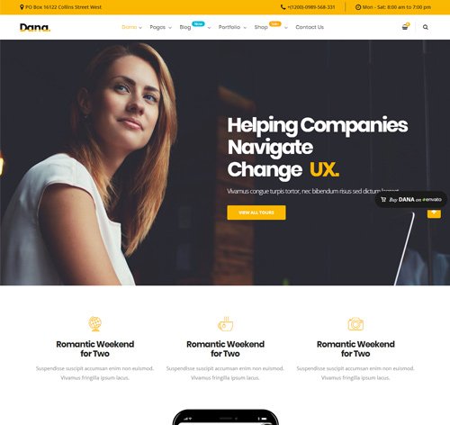 Dana - Corporate Business Multi-Purpose WordPress Themes