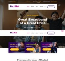 MaxiNet | Broadband & Telecom WordPress Theme