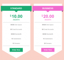 Pricing Table Style 88