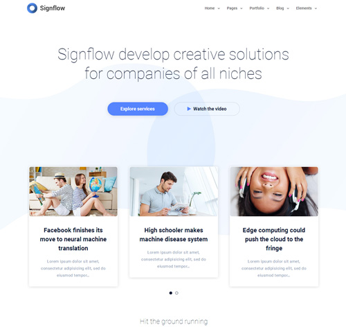 Signflow - Ultra Modern Tech & Startup Drupal 8 Theme