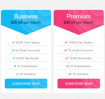 Pricing Table Style 89