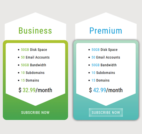 Pricing Table Style 91