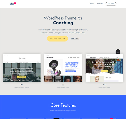 Efor - Coaching & Online Courses WordPress Theme