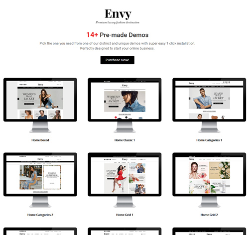 Envy - Beautiful Fashion & Accessories Magento 2 Theme