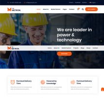 Metron- Industry & Factory Business WordPress Theme