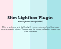 Slim Lightbox Plugin