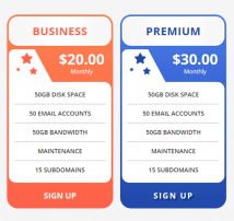 Pricing Table Style 148