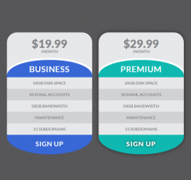 Pricing Table Style 153