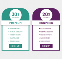 Pricing Table Style 154