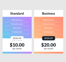 Pricing Table Style 156