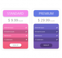 Pricing Table Style 158