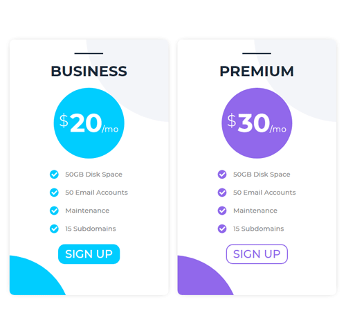 Pricing Table Style 159