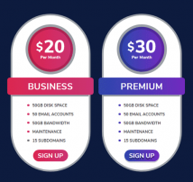 Pricing Table Style 162