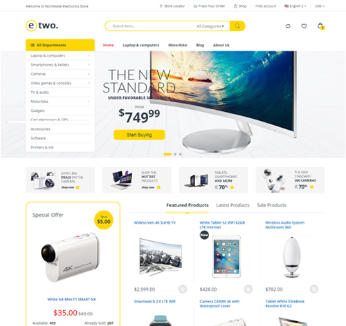 Electro 2 Premium Responsive Magento 2 | RTL supported