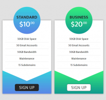 Pricing Table Style 168