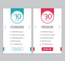 Pricing Table Style 169