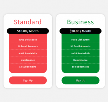 Pricing Table Style 191