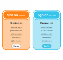 Pricing Table Style 207