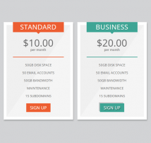 Pricing Table Style 209