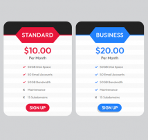 Pricing Table Style 211