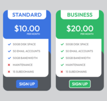 Pricing Table Style 212